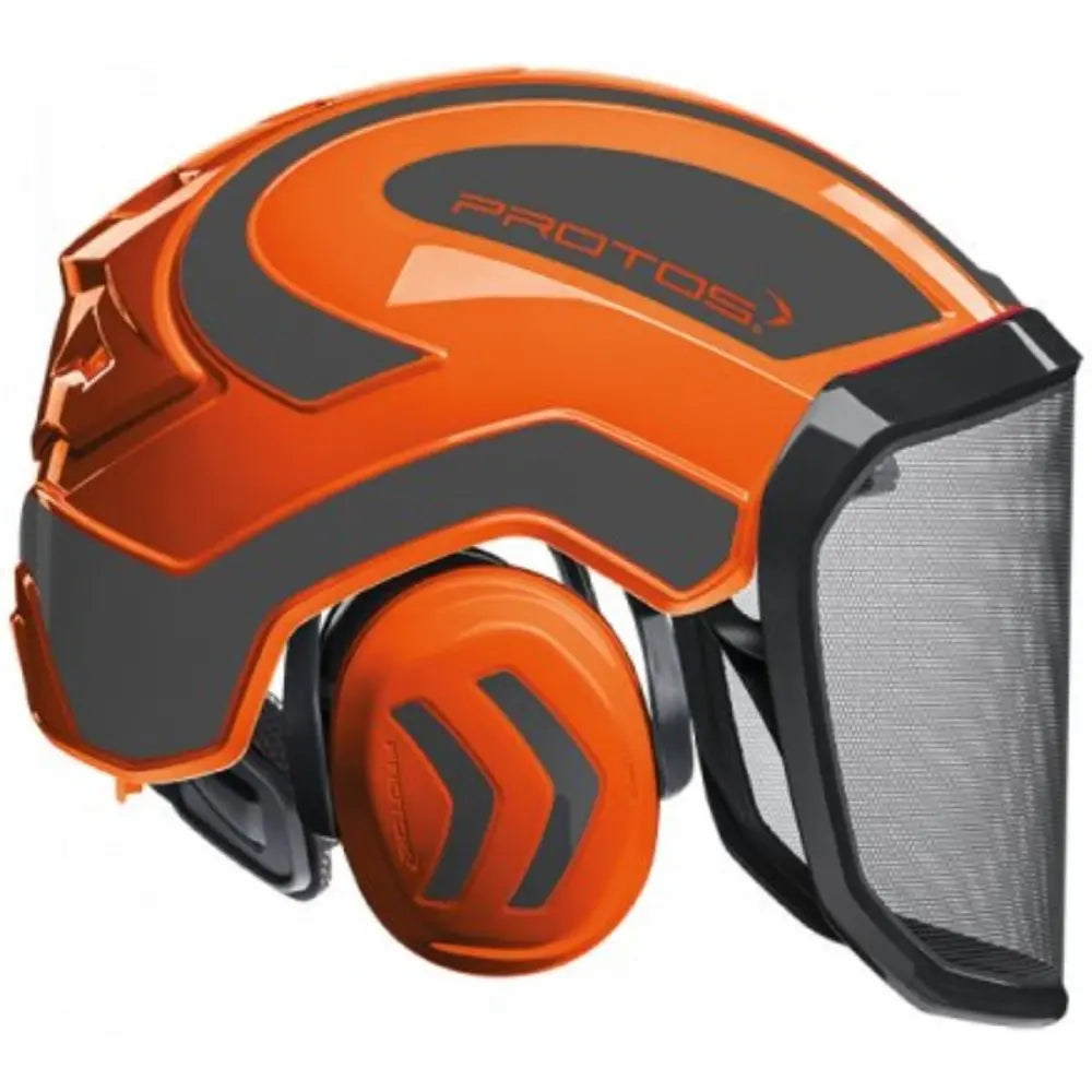 Casque forestier PROTOS orange Breton Motoculture